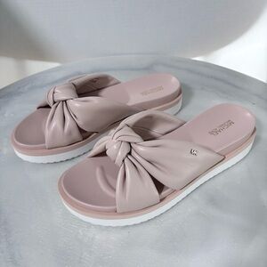 Michael Kors Blush Knot Platform Slide Sandals Size 7